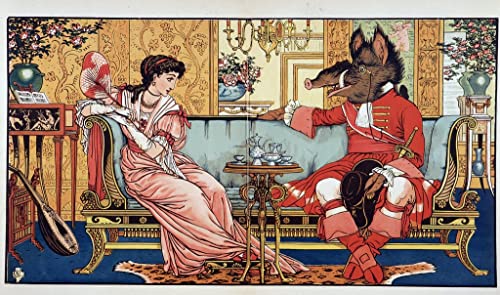 Toile murale abstraite La et la betterave malade Walter Crane 60x90cm