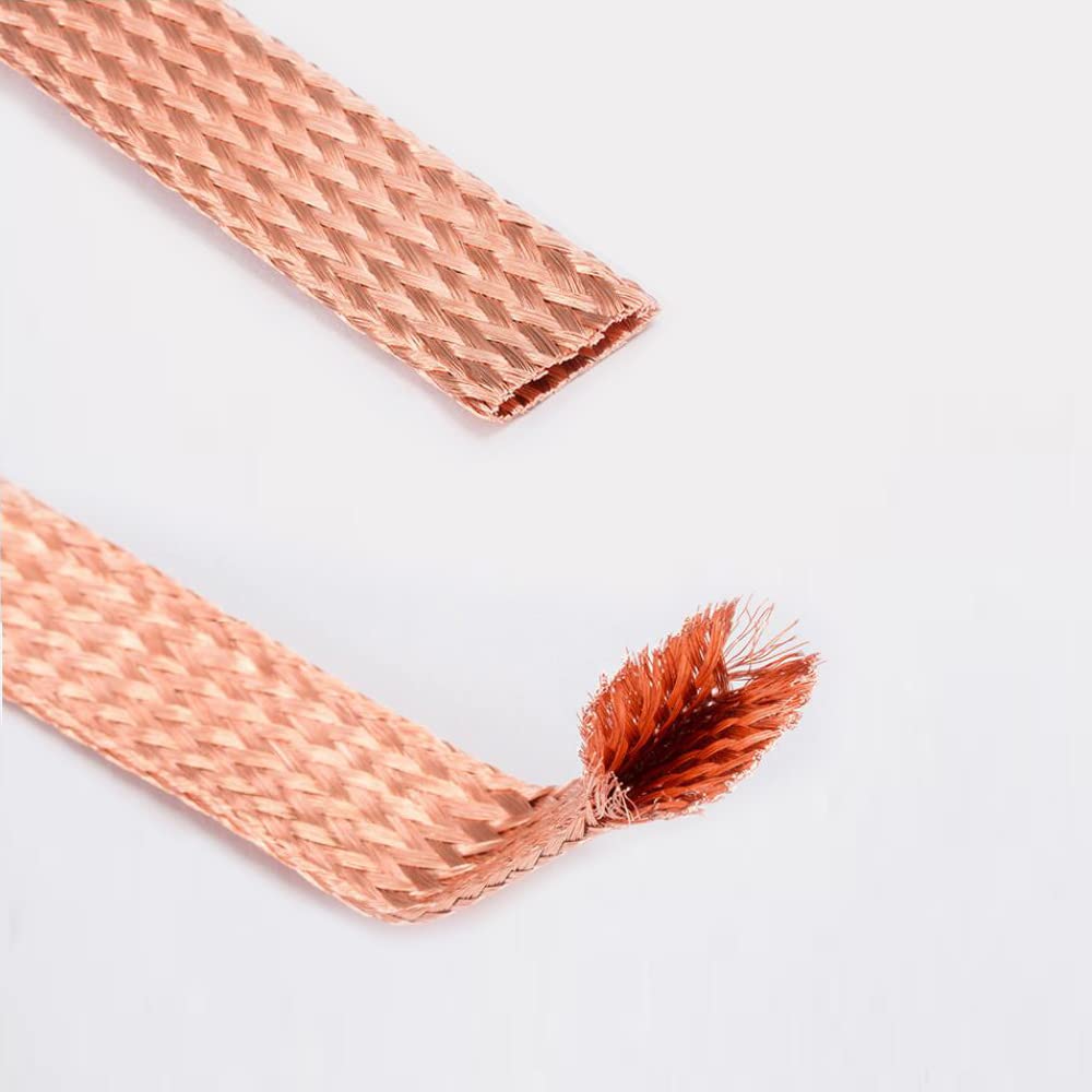 SKYPRO Treccia di rame puro da 5 m, maglia lavorata a maglia, anti-interferenza, larghezza 4 mm, cavo flessibile dissaldante, per saldatura, treccia, stoppino di rame, strumento di riparazione