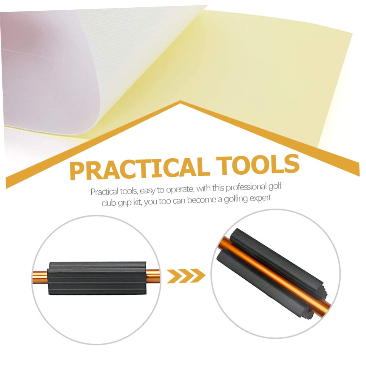 BESPORTBLE 2sets Golfing Grip Tape Double-Sided Pole Accessories for Easy Installation Lightweight for Golf Grip Replacement for Home Use and for Golfers