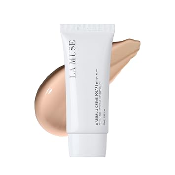 LA MUSE Waterfull Creme Solare 1.69 fl oz - Natural Tone-Up & Hydrating Glow | Non-Greasy Formula for All Skin Tones | Moisturizes, and Protects Skin with a Dewy, Radiant Finish for a Fresh Look