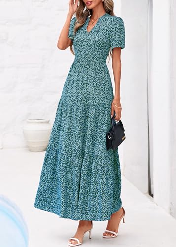 Image of KIRUNDO Womens Floral Boho Flowy Maxi Dress