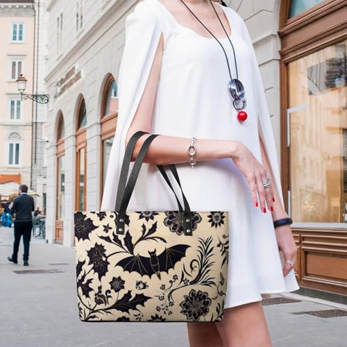 Bolso de hombro de cuero suave estilo retro patrón Halloween miniatura 3