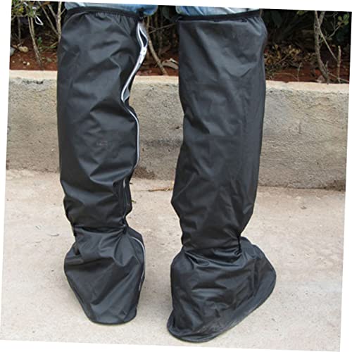 1 par de fundas para zapatos impermeables con cremallera, reutilizables y plegables para lluvia y barro, uso al aire libre miniatura 4