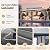 Aoxun 12'x20' Hardtop Gazebo, Outdoor Metal Gazebo with Double Polycarbonate Roof Canopy, Permanent Pavilion with Netting and Curtains for Lawn, Garden, Patio (Gray)