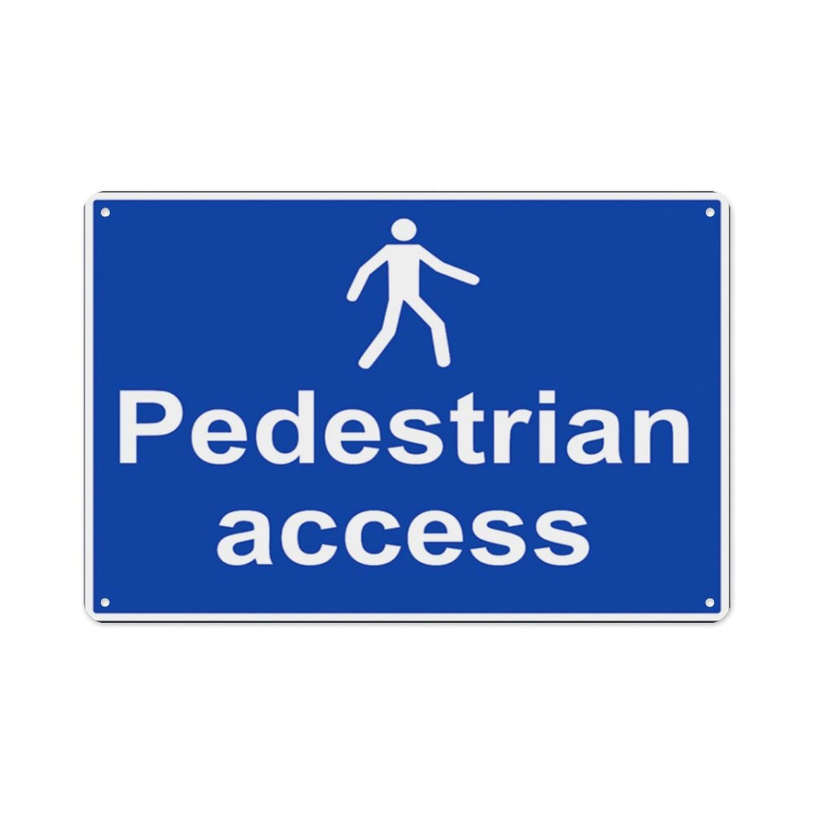 peiyeety Pedestrian Access Aluminum Tin Warning Signs For Home Outdoor Garden 8X12 Inches