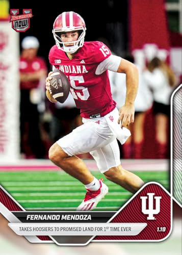 2025 Topps Bowman U Now Fernando Mendoza #67 Takes Hoosiers to Promised Land For 1st Time Ever Indiana Hoosiers Rookie RC Football Card