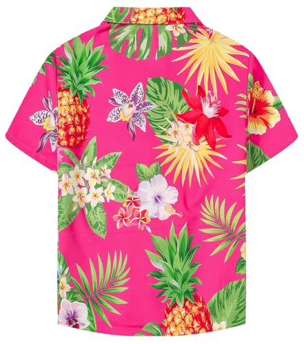 Image of SANGTREE Girls & Women's Hawaiian Shirts Button Down Short Sleeve Floral Tropical Shirt Beach Vacation Blouse Tops