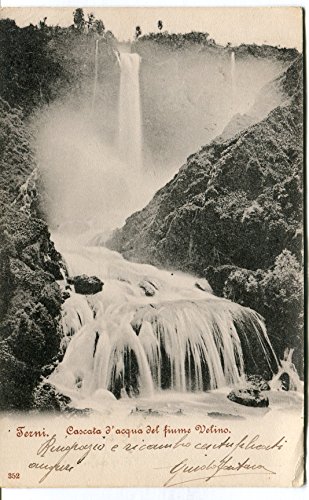 Primi '900 Terni Cascata d'Acqua del Fiume Velino Guller Narni Pisa FP B/N VG Cartolina Postale