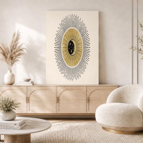 Peinture sur toile ciel étoilé minimaliste pour créer un salon apaisant