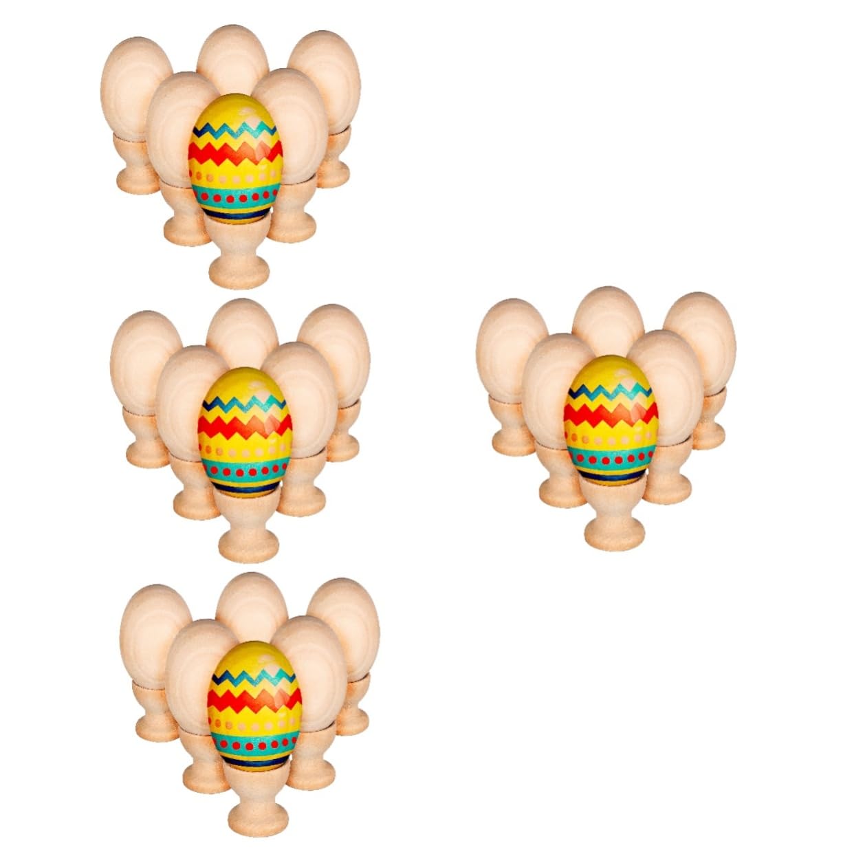 Toyvian 24pezzi Non Trattate Per Decorazione Portauova Per Attività Creative e Decorazioni