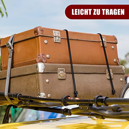 TaoTazon Spanngummi mit Haken 30 cm, Expander mit Haken 5 Stück, Extra Stark Spanngurte mit Haken, Vielseitiger Gepäckspanner mit Haken für LKW, Campingausrüstung, Tarps & Werkzeuge