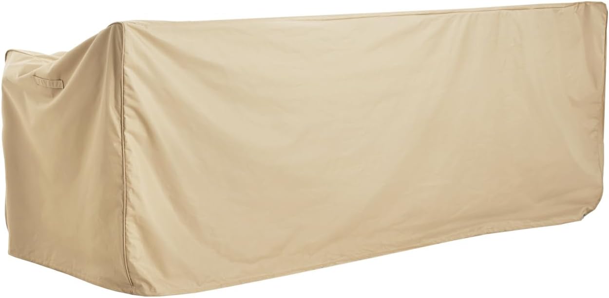 Shiled Patio Outdoor 3 Seater Sofa Cover - Fabric Beige - Fabric - Outdoor Lawn -