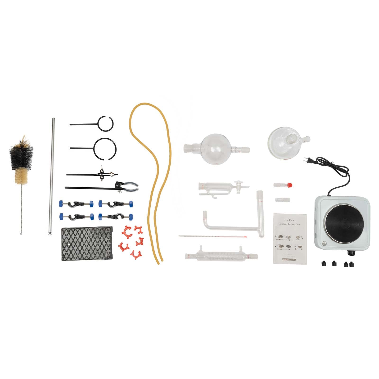 1000ml Essential Oil Distillation Kit With Graham Condenser & Hot Plate – DIY Steam Distiller For Extracting Oils, Herbs, Hydrosols