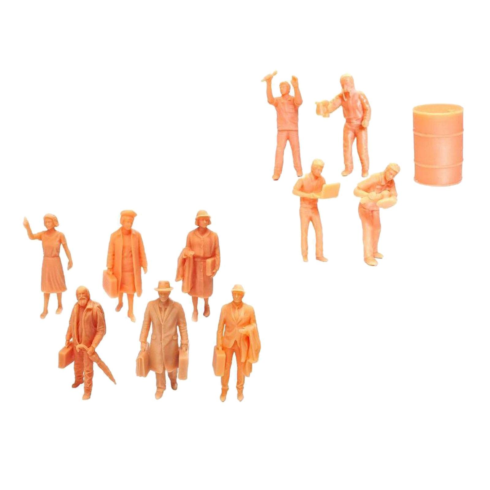 Set 10 Personaggi Non Dipinti Scala 1/64 Resina