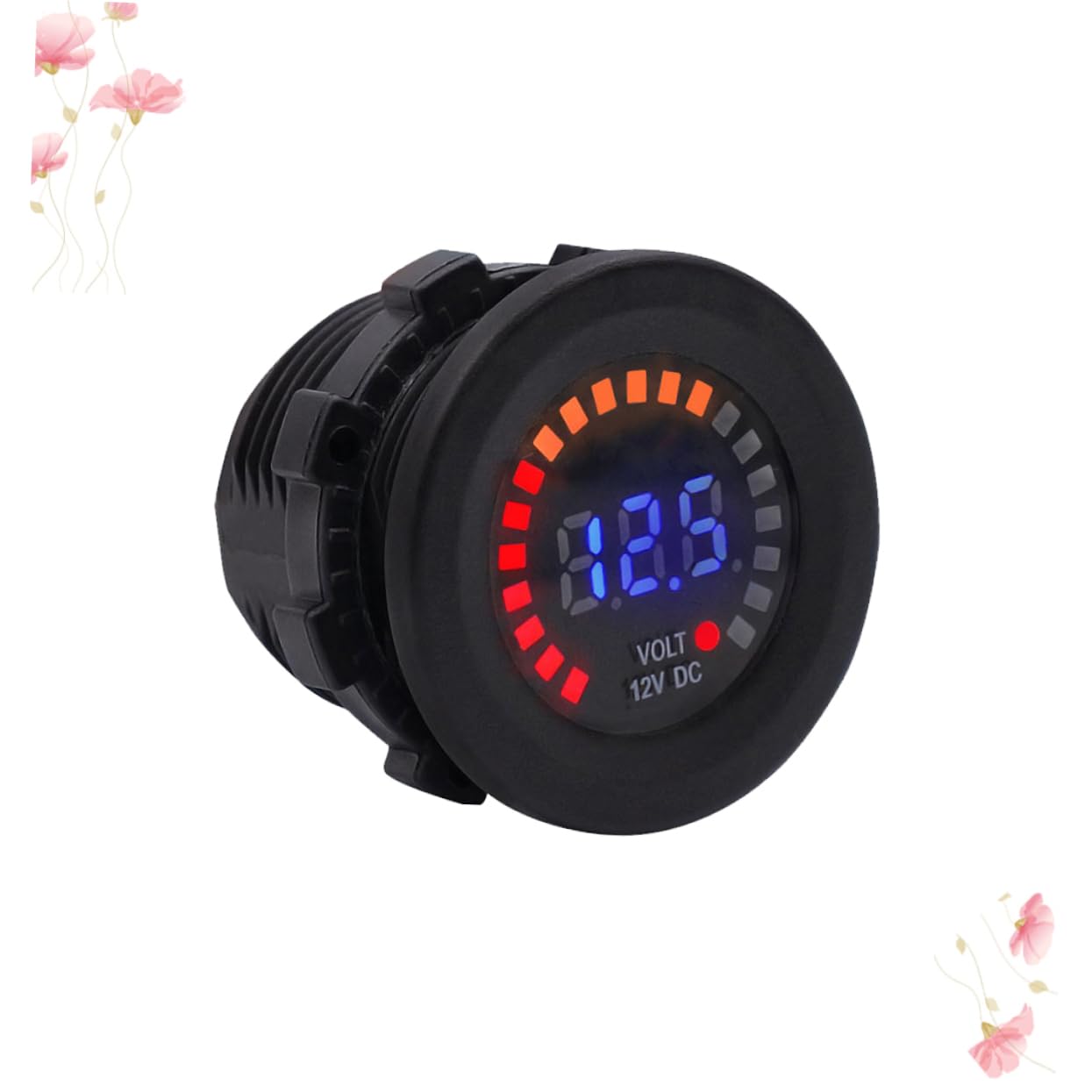 VICASKY 3pcs Digital Display Voltmeter Led Gauge for Car Motorcycle Boat and ATV Compact Voltage Monitor for Battery Status and Reverse Connection