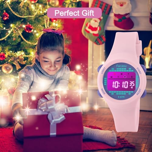 Image of Kids Digital Watch for Girls Boys,Children's Waterproof Colorful Light UP Outdoor Sport Watch with Stopwatch Alarm-Kids Gifts for Girls Boys