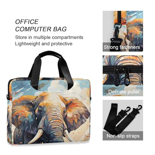 Funda para portátil ALAZA con diseño elefante, 13-15.6 pulg miniatura 5