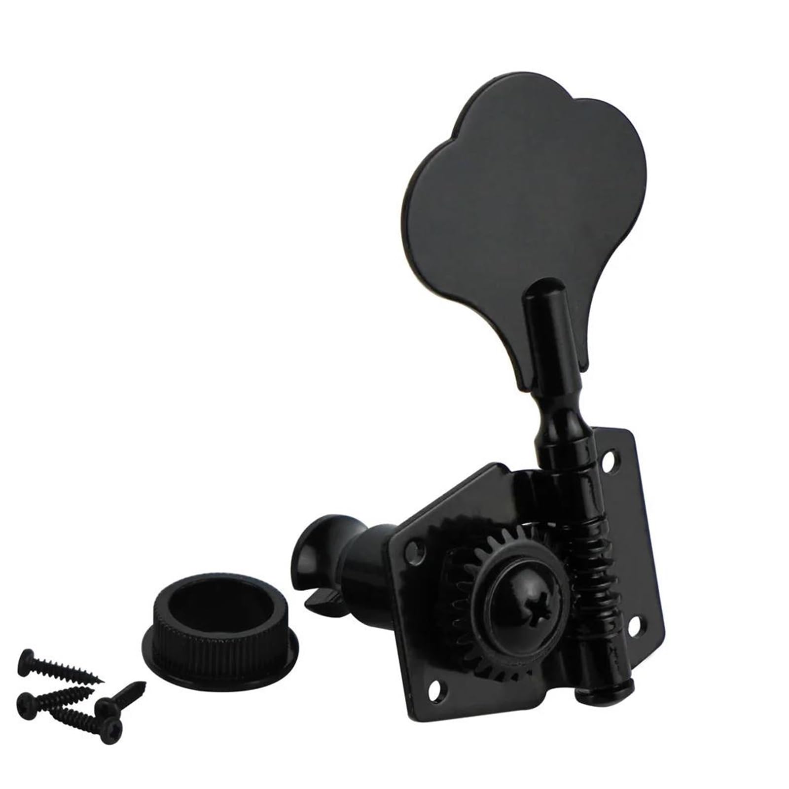 Profesjonalna Kołki Do Strojenia Gitary Vintage Open Gear Tuning Keys Kołki Głowica Maszyny Tuner Fit FD 4 Struny Gitara Basowa(Black 4L)