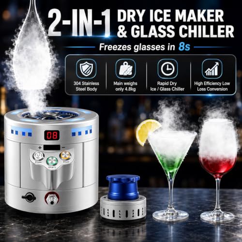 Máquina portátil de hielo seco y enfriador de vasos 25g miniatura 2
