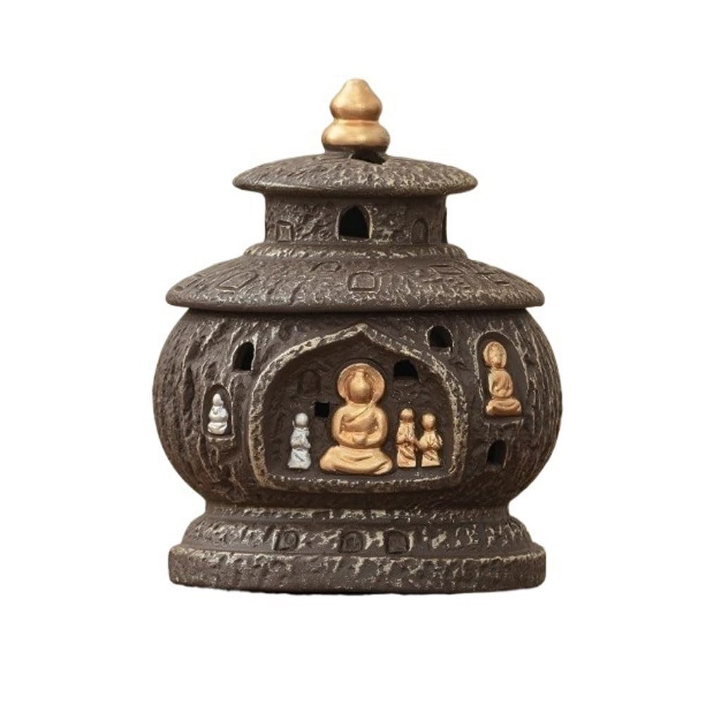 Incense Burner Home Indoor Sandalwood Pagoda Plate Incense Burner Creative Tea Ceremony Table Zen Ornaments Waterfall Incense Burne