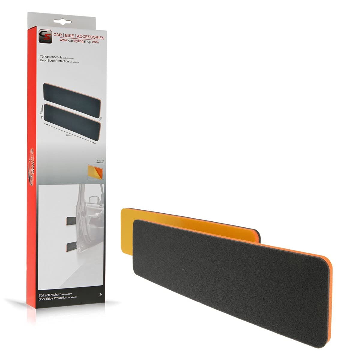 BoombuzCarStylingShop Garage Door Edge Protection Set (2 Pieces Each 1.5 x 11.5 x 44 cm) [Self-Adhesive] (Formerly Richter 12410201 / Richter 874)