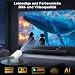 Mini Beamer, Smart Projektor Full HD 1080P, Klein Beamer Heimkino mit WiFi 6 und Bluetooth 5.2, Unterstützt Auto Trapezkorrektur 180° Drehbar Kompatibel mit HDMI/TV Stick/Memory Stick/Laptop