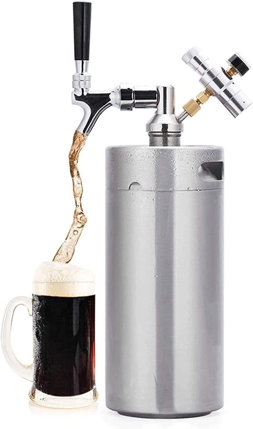 Portable Household Beer Dispenser, Economical For Beer Brewing, With Adjustable Faucet Kit For Storing Beverage Dispensers(3.6L)