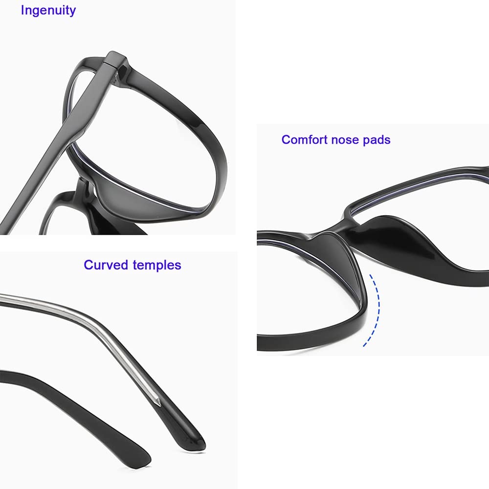 XUAN Gafas De Lectura Fotocromáticas Gafas De Sol De Lectura Bifocales Gafas De Lectura Cuadradas Grandes para Vista Cansada (Size : +2.5)