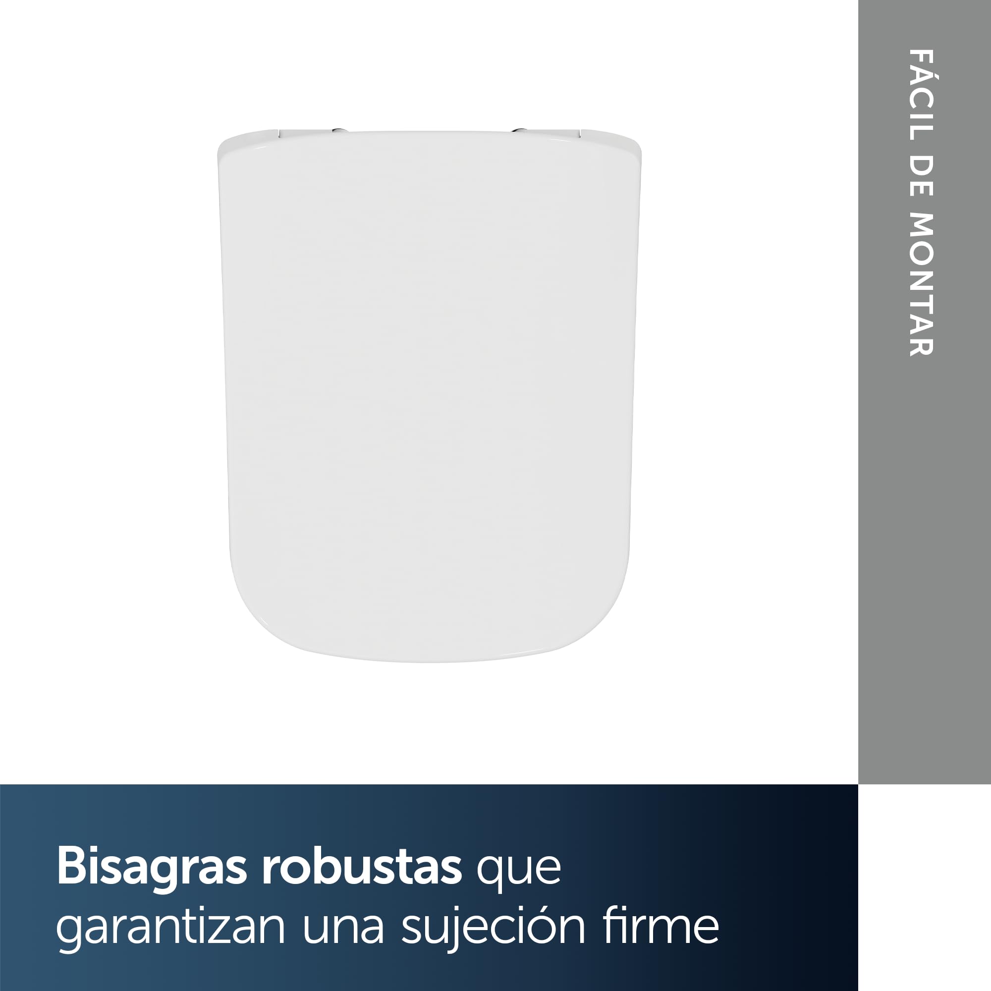 Ideal Standard Mia asiento de WC envolvente, angular – Blanco (Alpin) | Asiento de inodoro con cierre de tapa automático (SoftClose), J469701