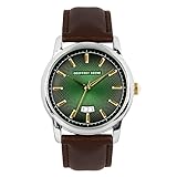 Geoffrey Beene Mens Watch - Elegant Leather Strap Quartz Movement Analog Watch for Men, Gift for Men, Formal or Business Casual Minimalist Wrist Watches 42mm,...