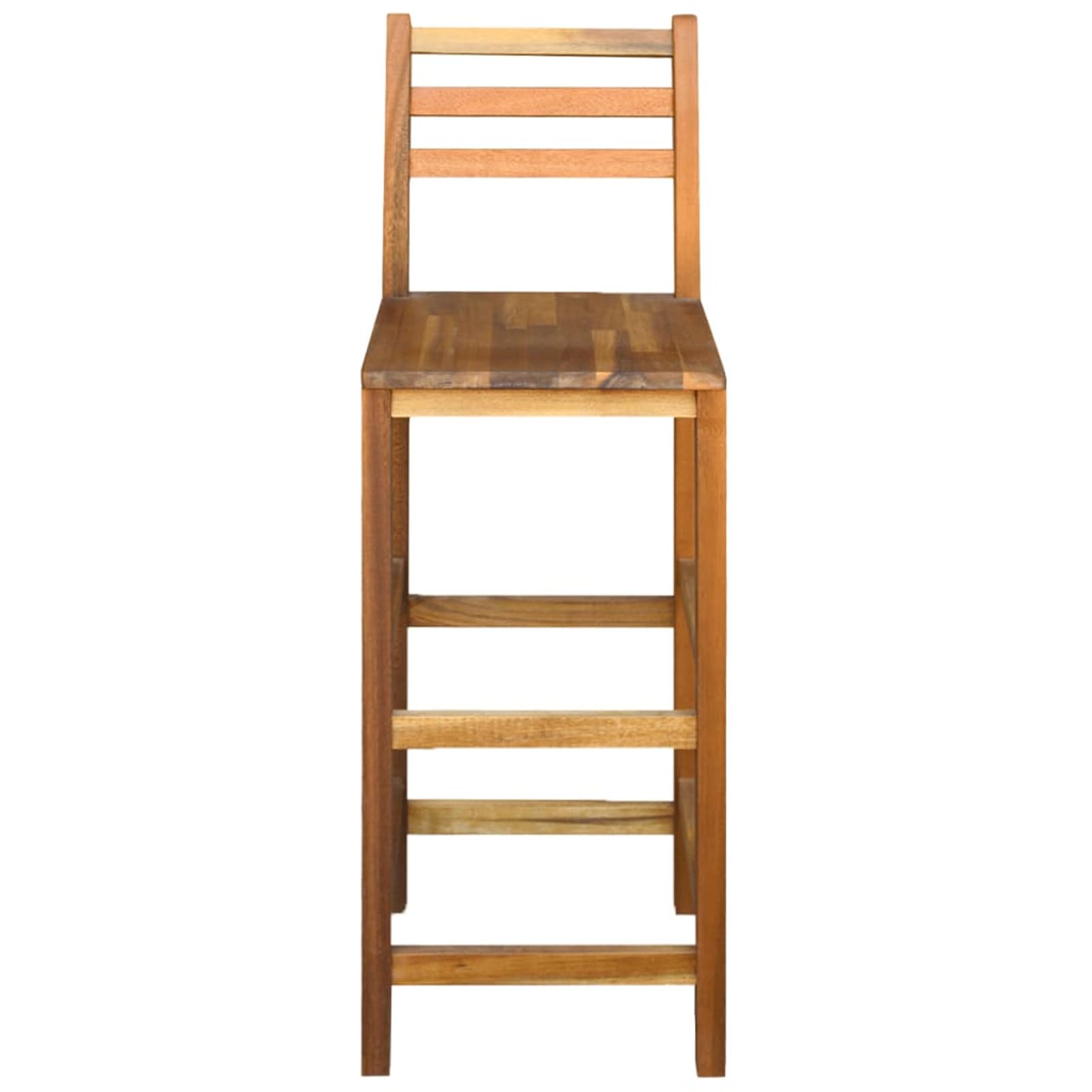 Homgoday Lot de 2 tabourets de cuisine en bois massif d'acacia pour petit déjeuner, salle à manger, cuisine, bar