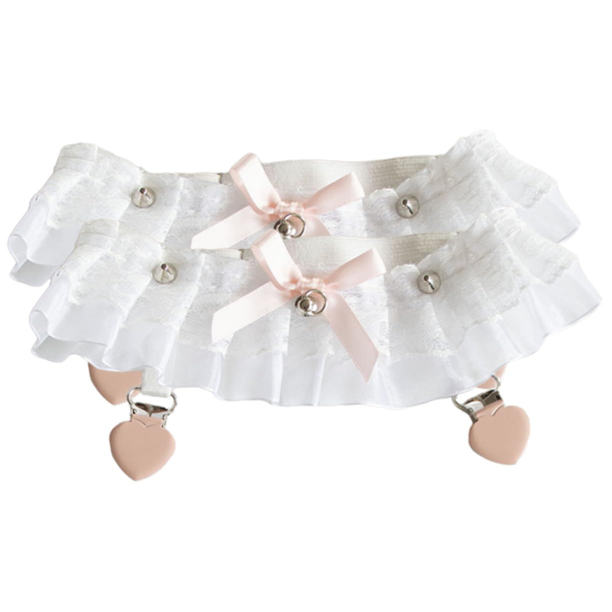 VALICLUD Hochzeitsstrumpfbänder für die Braut Riemen Spitzenstrumpfbänder für die Braut Bein für Frauen Fußkettchen Gürtel Brautgeschenk Brautaccessoires Hochzeit Braut Metall Weiß