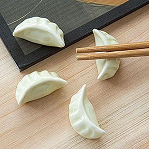 Leadigol Cute Dumpling Shape Ceramic Chopsticks Holder Stand Chopstick Rack Pillow Japanese Style Kitchen Tableware Tools
