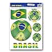 Beistle Peel 'N Place Stickers, 12-Inch by 17-Inch, Brazil