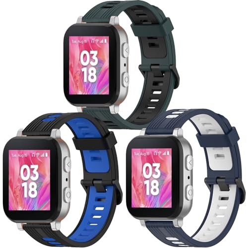 3 Pares de Correas de Silicona para Reloj miniatura 1