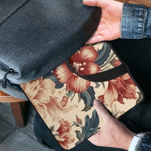 Maletín para laptop estilo romántico con flores unisex miniatura 2