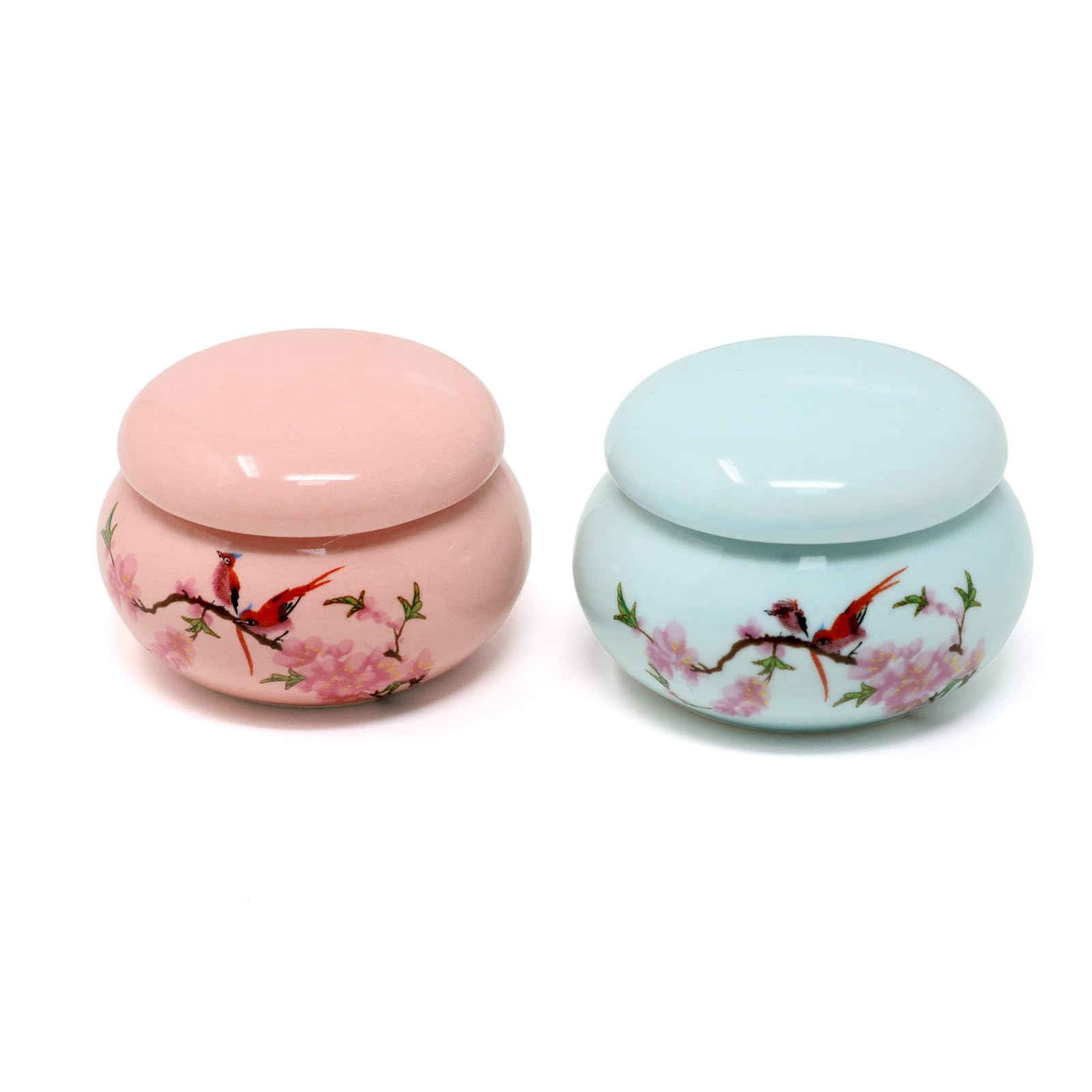 "yueton 2 Pack Chinese Style Porcelain Dappen Dish Acrylic Liquid Power Ceramic Container for Home Nail Art Supplies, Salon"