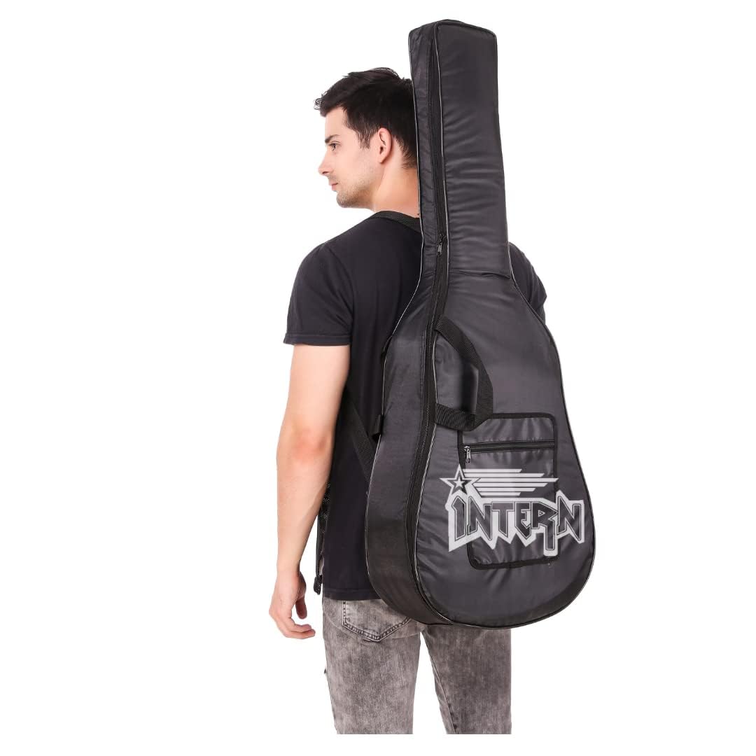 Intern INT-38C Acoustic Guitar Kit, With Bag, Strings, Pick And Strap, Natural - Image 8 thumbnail