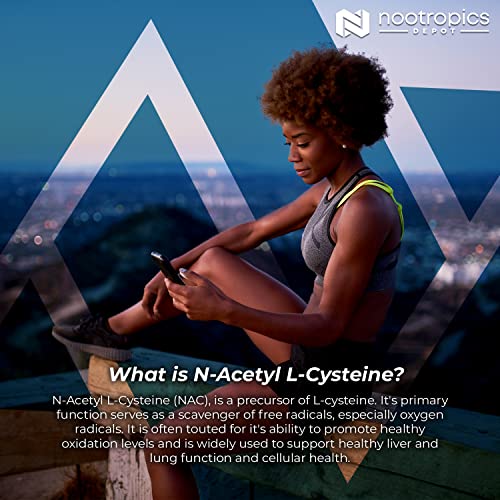Nootropics Depot N-Acetyl L-Cysteine Capsules | 500mg | NAC | 60 Count | Supports Healthy Liver Function | Cellular Health | Glutathione Levels | Healthy Oxidation Levels - Image 4