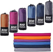 BOGI Microfiber Travel Sports Towel-Quick Dry Towel-(Size: S M L XL), Soft Lightweight Microfiber Camping Towel Absorbent...