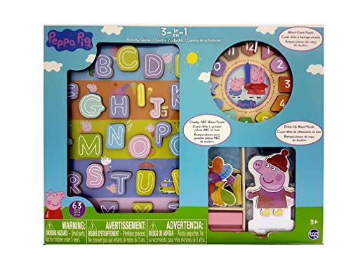 peppa pig wooden clock