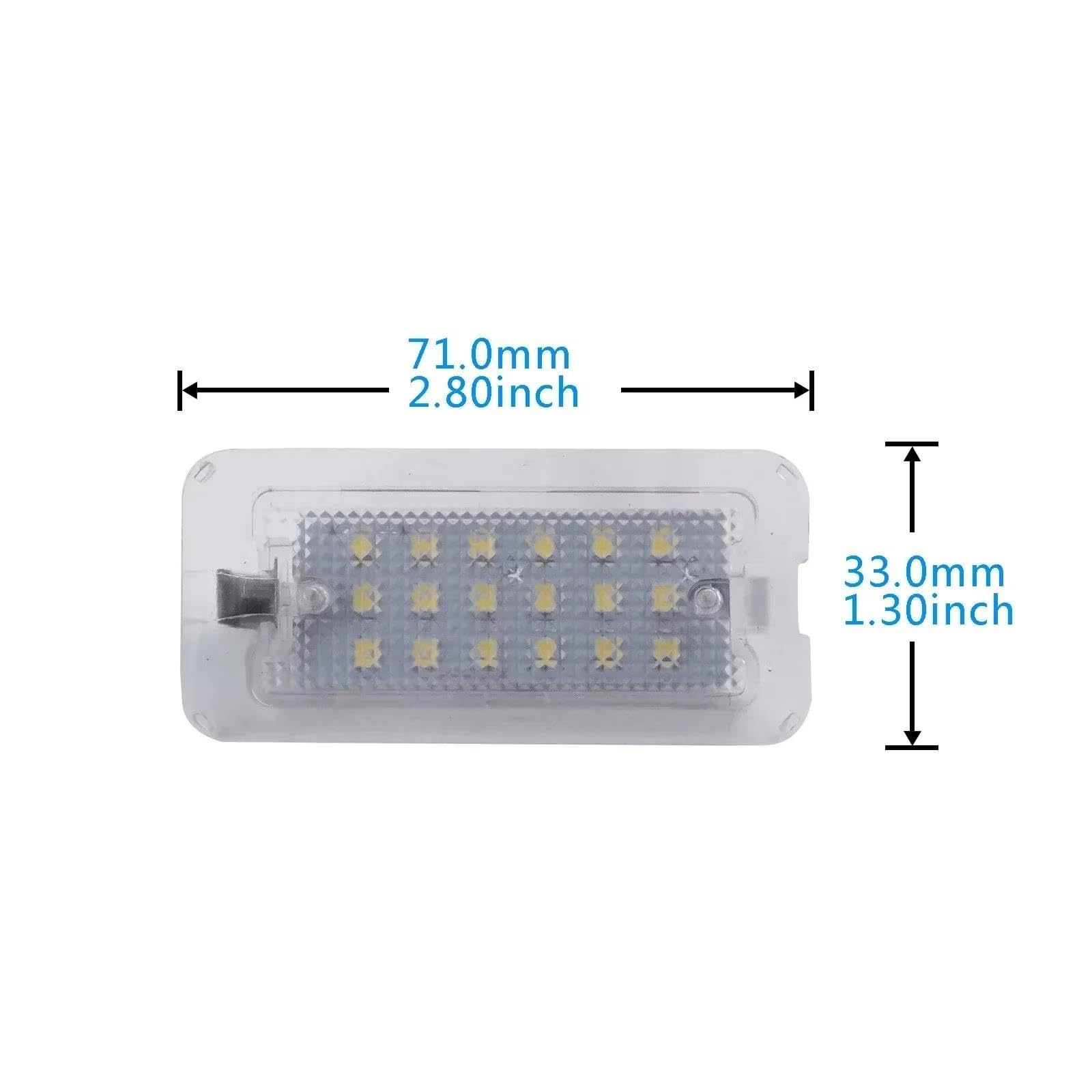 Lámpara Luz Matrícula Para Fiat Para Abarth 500 Para 500C 312 07+ 2 Uds Canbus 18SMD LED Lámparas De Luz De Placa De Matrícula