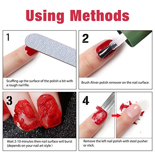 Gel Nail Polish Remover (2 Pack), Effective Gel Polish Remover, Quickly & Easily Removes Gel Nail Polish Within 2-4 Minutes - No Need For Foil, Soaking or Wrapping, Non-Irritating - Image 6