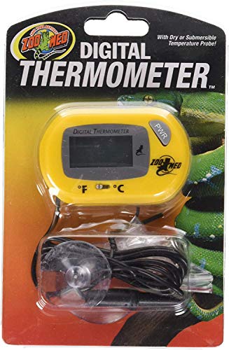 Zoo Med Digital Reptile Terrarium Thermometer with Temperature Probel - 2 Pack