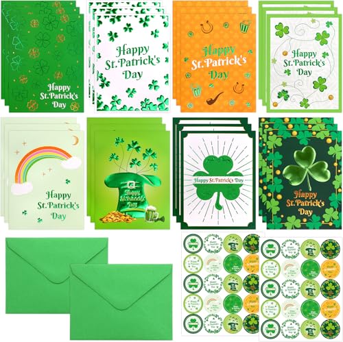 Cartes de St Patrick vierges Fancy Land avec enveloppes de vœux