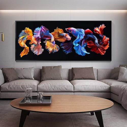Peinture Diamant Adulte Grand Format Poisson Koi XXL Salon Décoration
