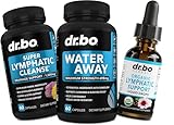 Water Pills Diuretics & Lymphatic Drainage Supplements - Natural Away Pills Water Retention & Organic Lymphatic Support Liquid Drops Cleanse - Fluid & Lymph System Support Supplement Detox