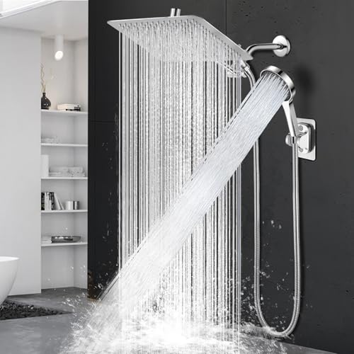Image of Shower Head,12 inchHigh Pressure Rainfall Shower Head with Handheld Dual Spray