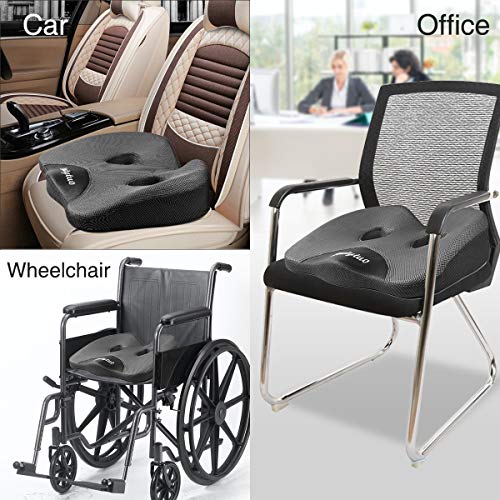 Loutytuo Seat Cushion Pillow,100% Memory Foam And Washable Cover,For Office Chair,Car Seat And Wheelchair,Tailbone & Sciatica & Back Pain Relief #TOP5