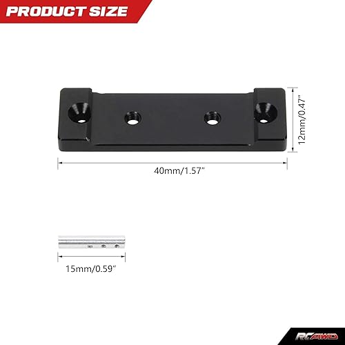 Miniatura 3 de RCAWD Juego de postes magnéticos para 124 Axial SCX24 Wrangler Bronco Gladiator C10 Deadbolt Piezas de actualización (rojo)